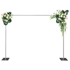 Heavy Duty Pipe Drape Kit Backdrop Support w/ Metal Steel Base-Height Adjustable
