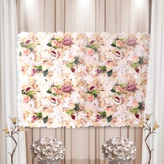 6XFlower Wall Panel Floral Backdrop Pink Yellow Wedding Party Flower Wall Decor