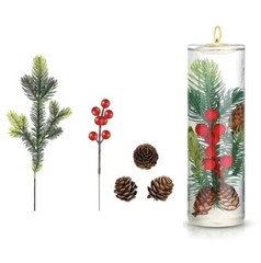6005pcs/1pack Floating Candle Vase Table Center Decoration Christmas Holidays