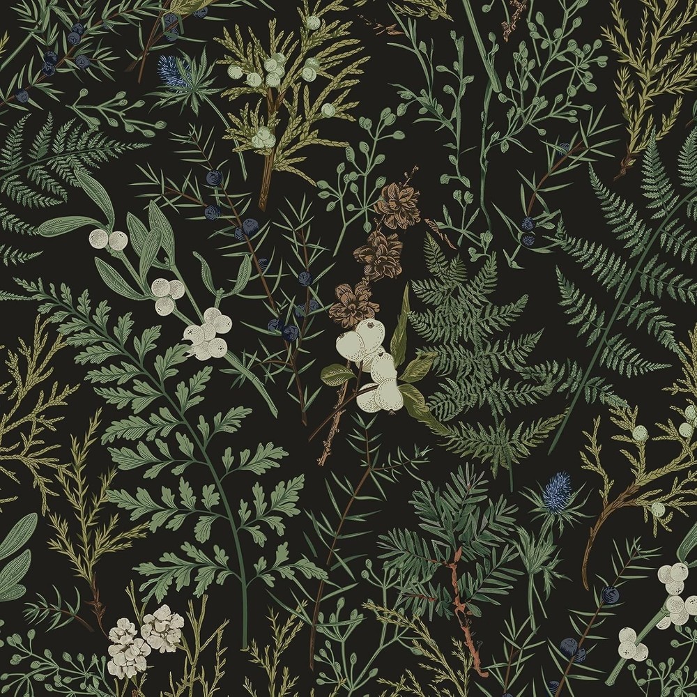Dark Green Fern Botanical Shelf Liner Contact Paper Self Adhesive Vinyl Decor…