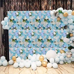 6pcs Artificial Flower Wall Panel Indoor Outdoor Flower Wall Panel Wedding Decor