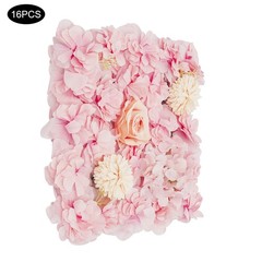 Artificial Flower Wall Panels, Artificial Flower Wall Backdrop, 16PCS Panels