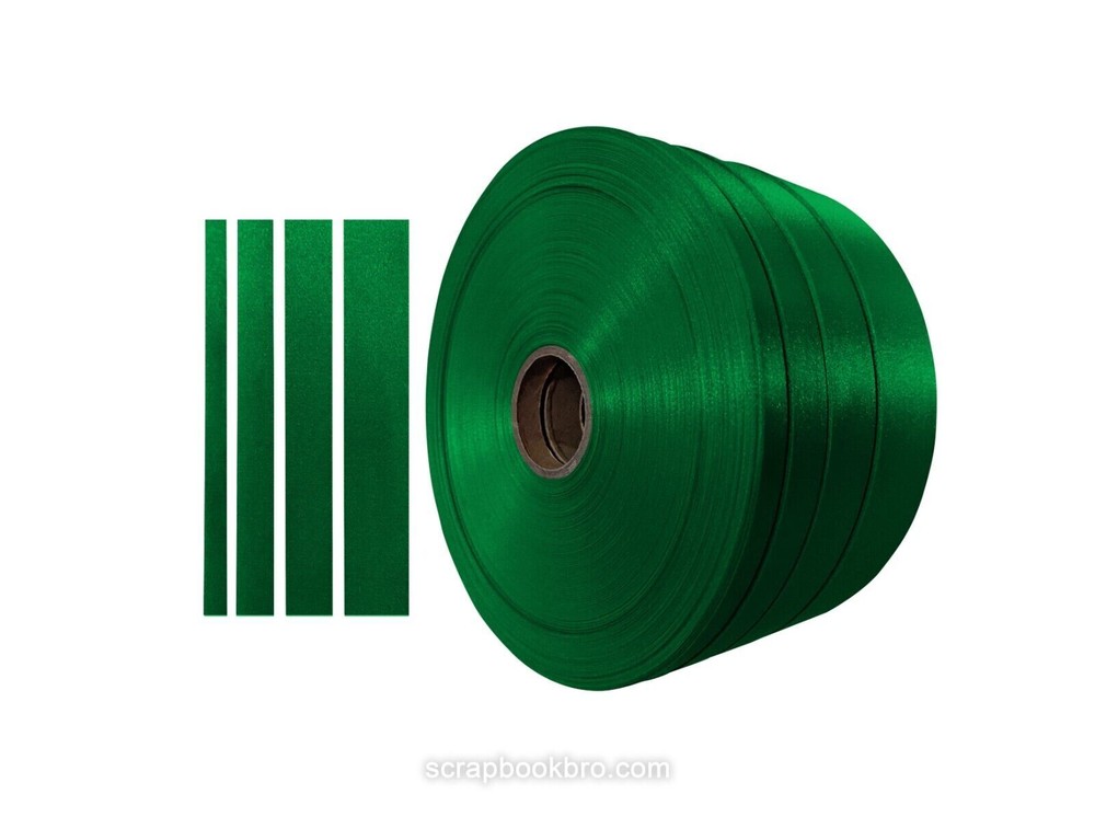 Emerald Green 10mm 16mm 25mm 40mm Satin Ribbon For Scrapbooking Wrap Decorations