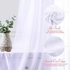 2 Panels Wedding Arch Draping Fabric 30″ x 20Ft 30″W x 240″L (Pack of 2) White