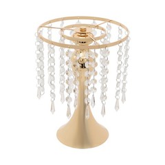 10 Pack Gold Tabletop Flower Stands 26 cm Crystal-Style Acrylic Iron