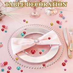 200Pcs, Pearl Bead for Vase Filler 20/14/10mm Floating Beads(Lake Blue)