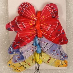 12 Piece Lot Artificial Butterflies 6 Color Assortment #12015353029
