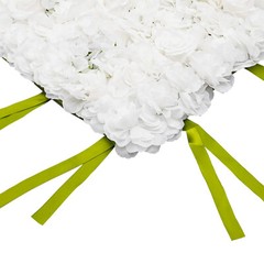 Artificial Silk Flower Wall Panel 1 × 1m White Rose Dahlia Hydrangea Backdrop