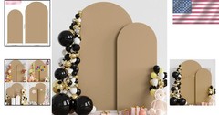 Elegant Khaki Spandex Arch Covers – Perfect for Wedding & Party Backdrops