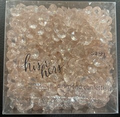 Acrylic Pink Studio His & Hers Diamond Confetti Table Scatters Party Wedding