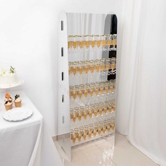 SILVER 5 ft Foam 5-Tier Wine Glass Rack Champagne Flute HOLDER STAND Party