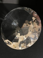 Crystal Diamond Paperweight Unique 6 inch, 150mm