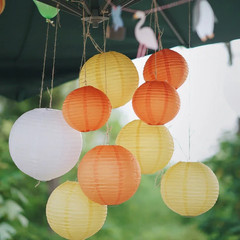 4/6/8/10/12/14/16Inch Chinese Paper Ball Lampion Hanging White Wedding Decoratio