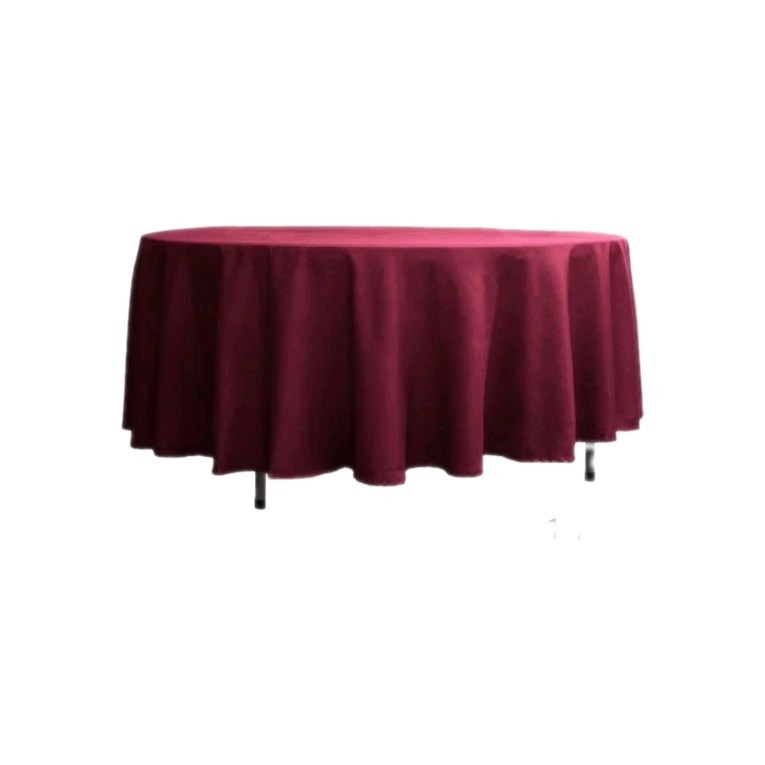 108″ ROUND Burgundy TABLECLOTH Wedding Fabric Party Event Overlay Polyester