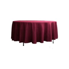 108″ ROUND Burgundy TABLECLOTH Wedding Fabric Party Event Overlay Polyester