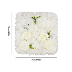 3D Flower Wall Panel-12pcs Artificial Flower Wall Background Silk Rose WeddingUS