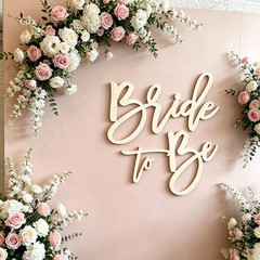 Wooden Bride to Be Sign for Bridal Shower, Bachelorette, Engagement Wedding Part