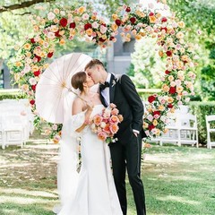 Heart Shape Wedding Arch Backdrop Stand Dual Layer Arbor Frame Banquets Holiday