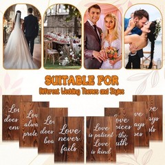Sturdy 8 Pcs Wedding Aisle Signs – 11.8×7.9 Inches with Inspirational Quotes