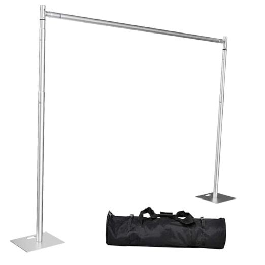 Heavy Duty Backdrop Stand, 8x10ft Pipe and Drape Backdrop Kit