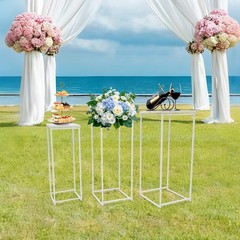 Set of 3 Metal Plant Pot Stand Indoor Outdoor Flower Planter Display Holder Rack