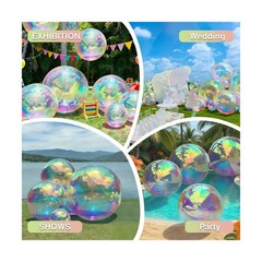 Iridescent Inflatable Mirror Ball, Reusable Large Event PVC Disco Ball, Giant…
