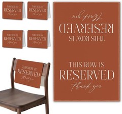 Sage Green Reserved Row Signs Wedding 4 Pieces This Row Is Reserved Seating