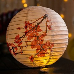 Paper Lantern Chinese Japanese Style Decor Flower Printed Wedding Party