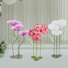 Artificial Corn Poppy Flower For Wedding Decoration Party Banquet Background