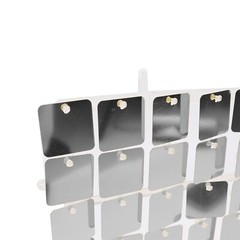 24 SILVER Square Sequin Shimmer Wall Photo Backdrop Panels Party Decorations