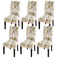 SearchI Dining Room Chair Covers Slipcovers Set of 6, Spandex Super Fit Stret…