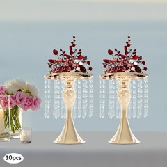 10PCS Flower Stands, 10.23″ Tall Crystal?Flower Stand, Flower Arrangement Stand