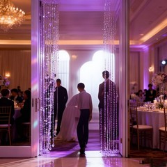 1m Acrylic Crystal Beads Strands Wedding Christmas Party Hanging