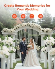 VEVOR Flower Balls Wedding Centerpieces 17.7-Inch Fake Flower Arrangement 10 PCS