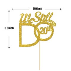 Gold We Still Do 20th Cake Topper – 20th Vow Renewal – 20th Wedding Anniversa…