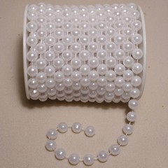 10MM Pearl Bead Garland Faux 33 Foot Roll Pearl White #005015759001