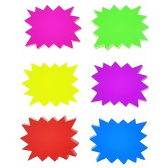 2.8×3.5Inch Neon Signs – 300 pcs 6 Assorted Bright Color, Burst Star Cutouts …