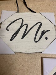 Wedding Bridal Bride Groom Black White Mr. Mrs. Plaques 8” X 10”