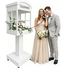 Wedding Phone Booth Audio Guest Book, Portable Venue Decoration for Guest