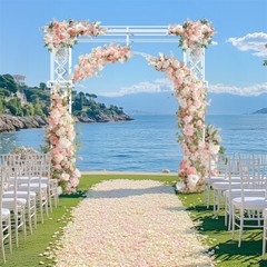 Extra LargeWhite Wedding Archway Stand Celebration Ceremony Backdrop Square Arch