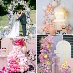 1x Metal Arch Backdrop Stand Wedding Frame for Birthday Party 4ft – 6.6ft 7.2ft