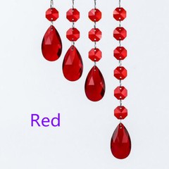 10Pcs Colorful Teardrop 38mm Chandelier Crystal Prisms Wedding Decor SunCatcher