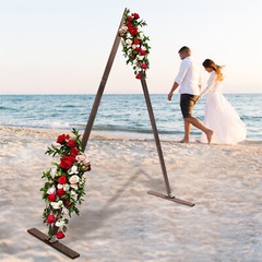 Natural Wooden Wedding Rack Backdrop Diy Flowers Frame Stand Background Decor