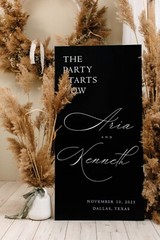 Black Acrylic Wedding Welcome Sign – Wedding Decor-Customized Signage