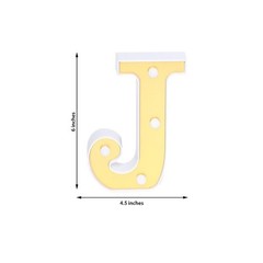 6″ tall GOLD J LED Lighted Marquee Letters Sign Party Wedding Events Decorations
