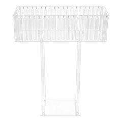 Modern Acrylic Wedding Crystal Flower Stand 11.81*7.87 In Stable Base Clear