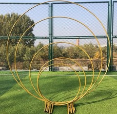 2.5m Gold Metal Tube Wedding/Celebration Circle Arch