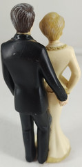 Vintage Wedding Cake Bride & Groom Topper 4.25″ Tall Fast Shipping