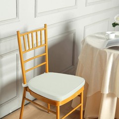 White POLYESTER CUSHION for CHIAVARI CHAIR Wedding Ceremony Dinner Decoration