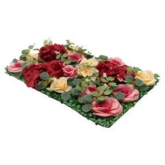 12 Pcs 40*60cm Artificial Flower Wall Panels Faux Hanging Floral Backdrop Decor
